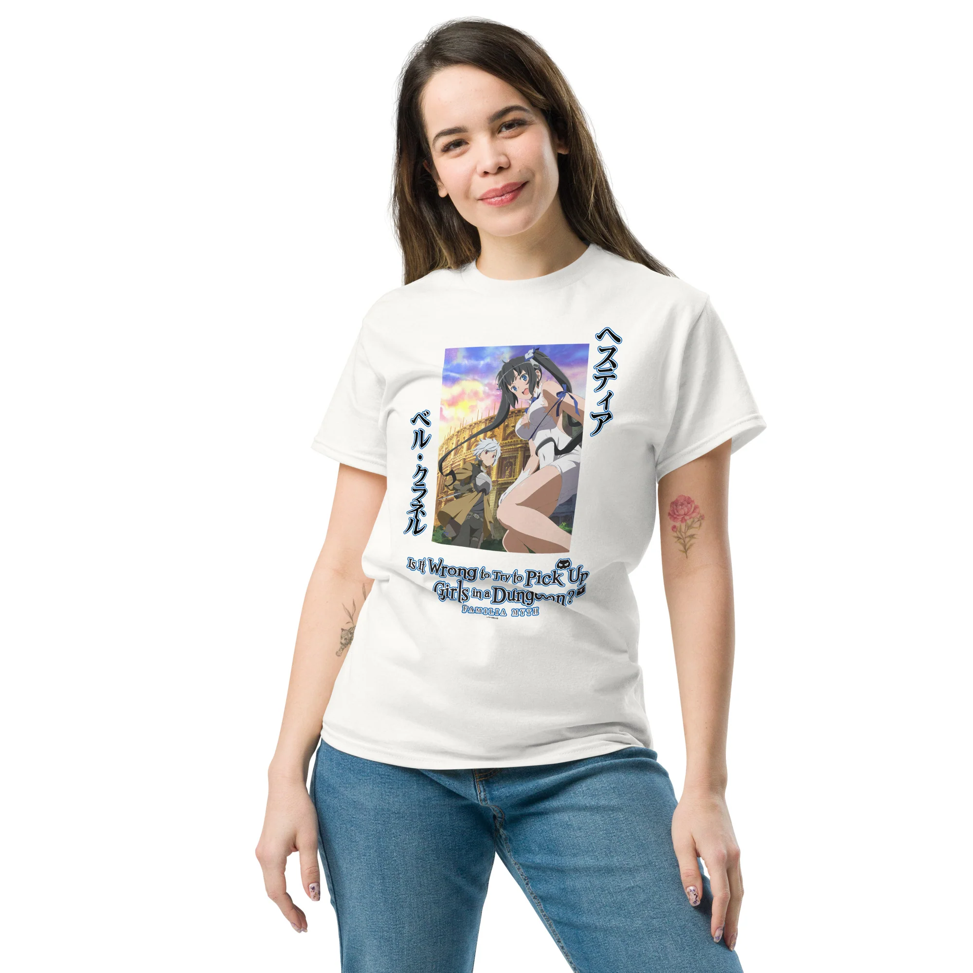Is It Wrong to Try to Pick Up Girls in a Dungeon? - Familia Myth T-shirt - Image 2
