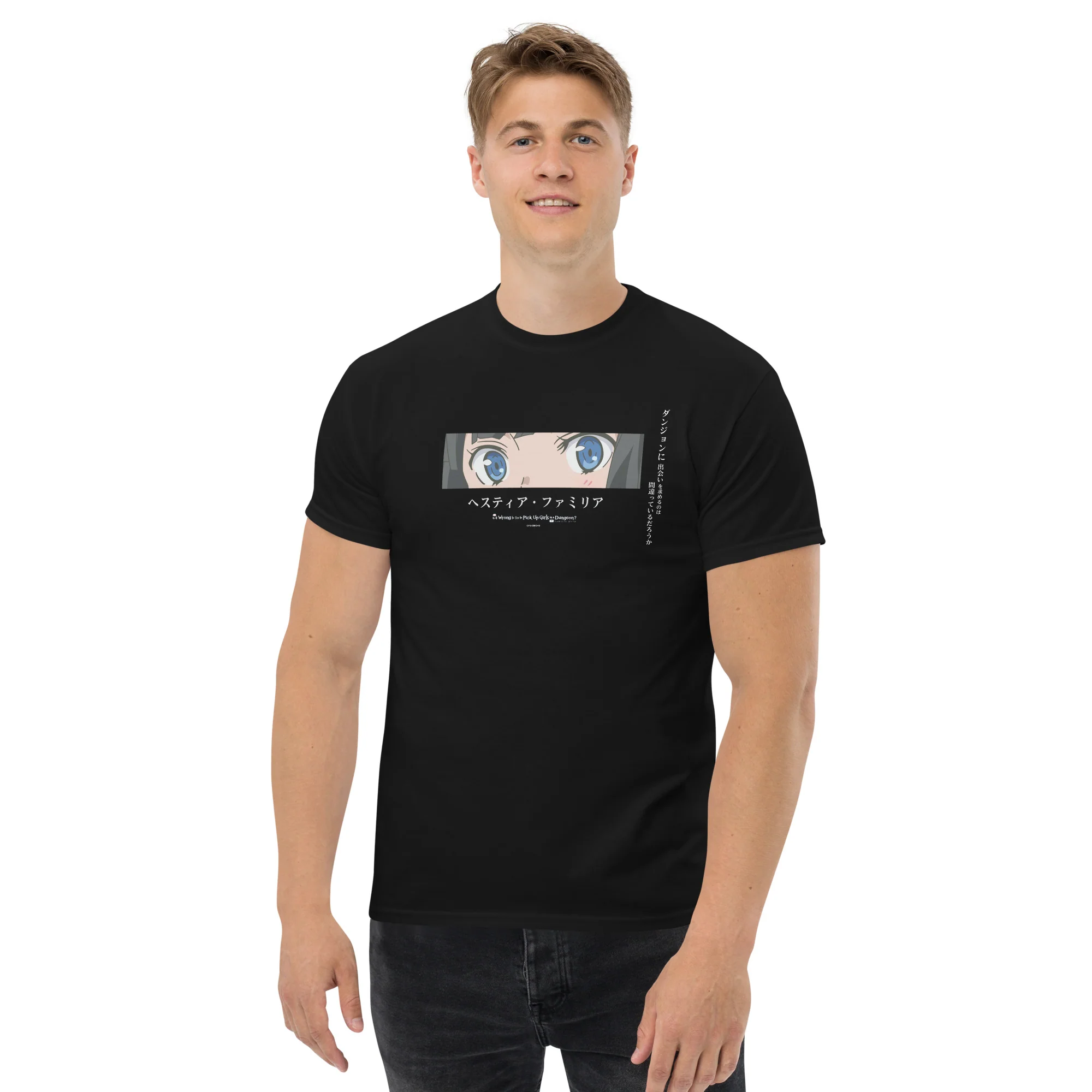 Is It Wrong to Try to Pick Up Girls in a Dungeon? - Hestia's Eyes T-shirt - Image 3